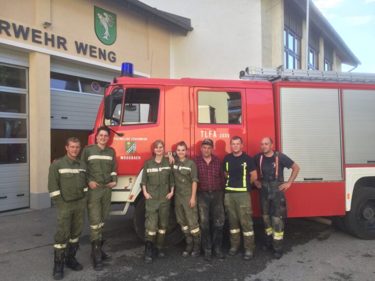 techn. Unterstützung FF Weng- Hochwasser