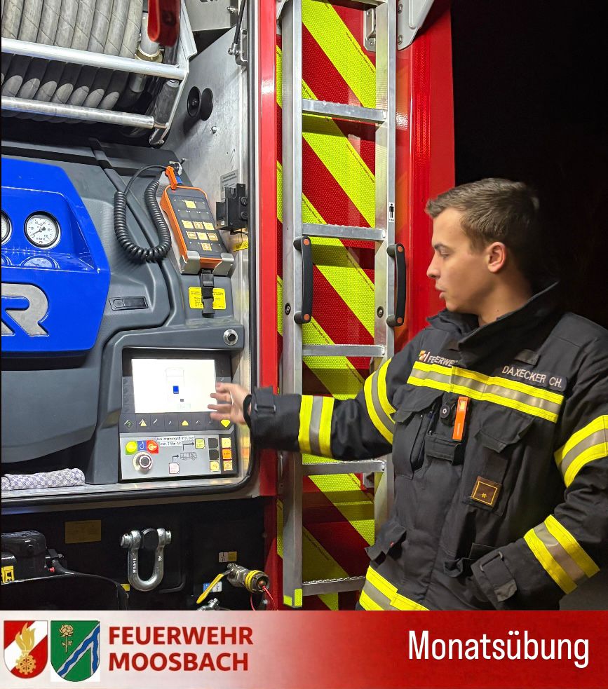 Bericht – Monatsübung der Freiwilligen Feuerwehr Moosbach