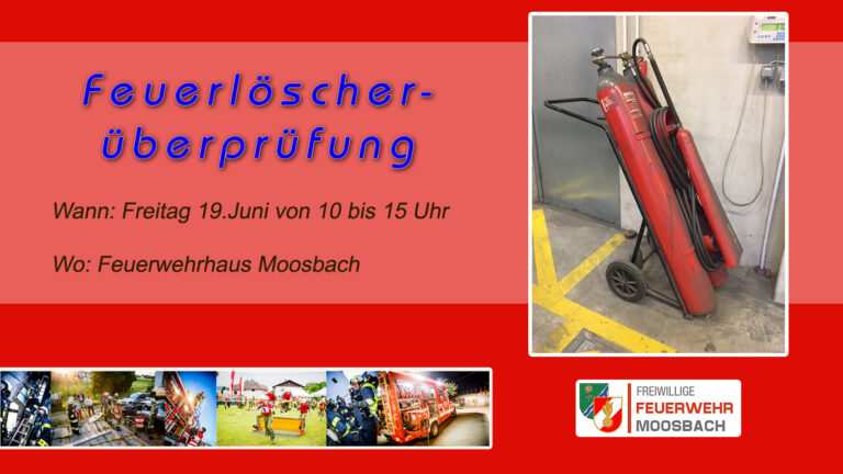 Überprüfung der Feuerlöscher am 19.06.2020