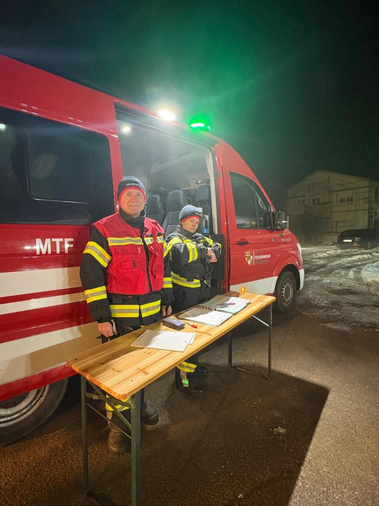 15.01.2025 | Monatsübung der FF Moosbach – Brandverdacht im neuen Kindergarten